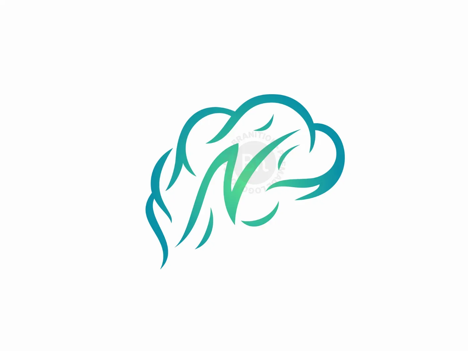 Letter N Neurology Brain Logo