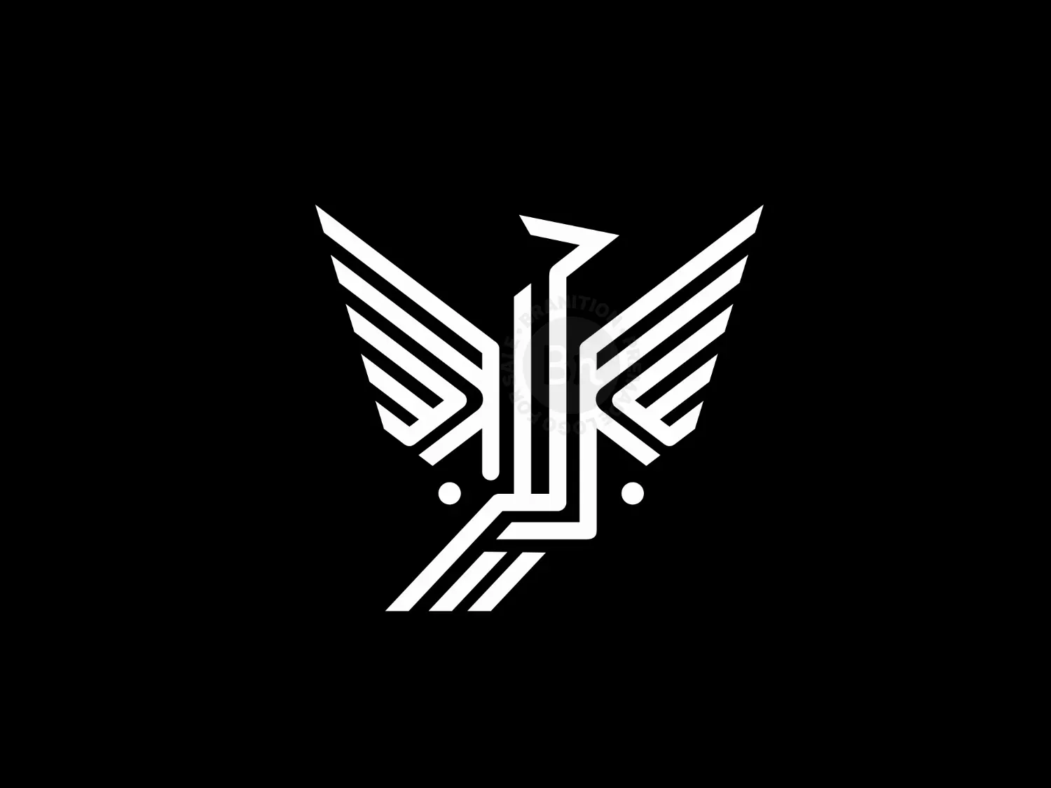 Phoenix Outline Elegant Modern Logo