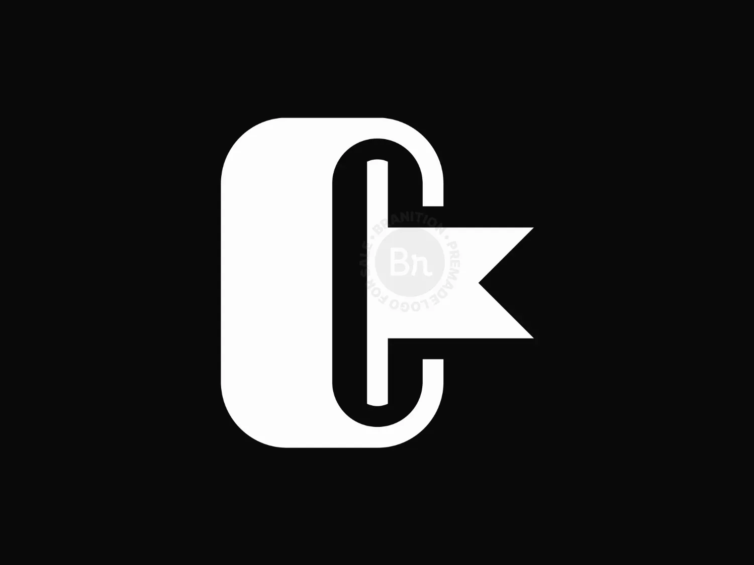 Simple Bookmark Letter C Logo