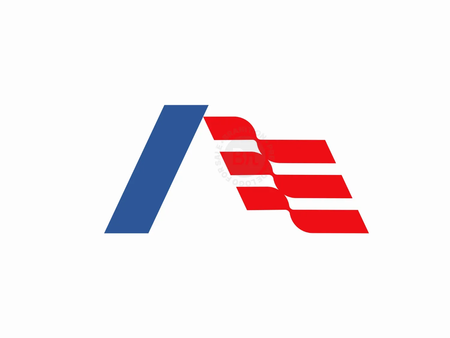 Letter A American Flag Logo