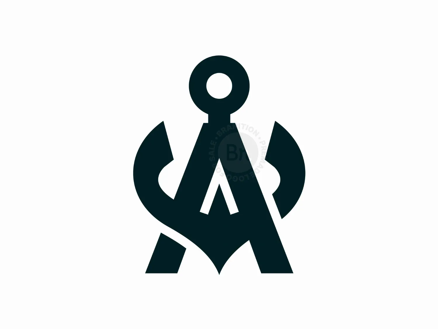 Anchor Letter A Simple Modern Logo