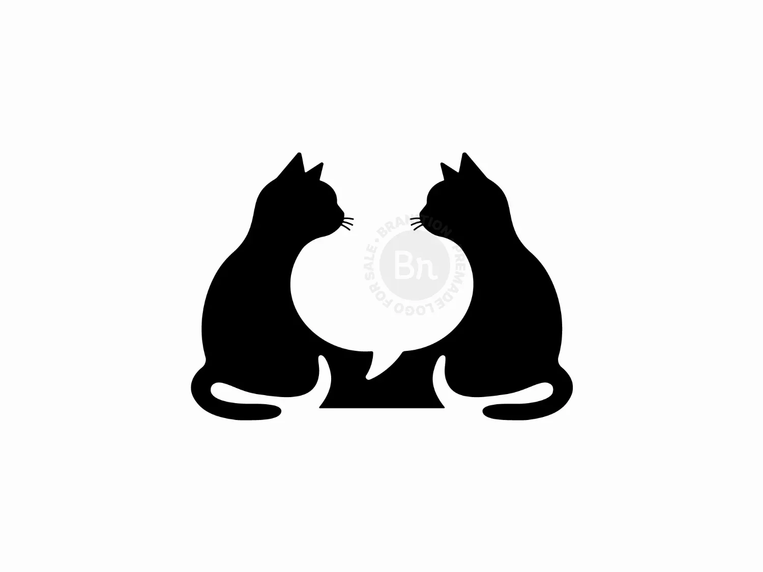 Chatting Cats Communication Logo