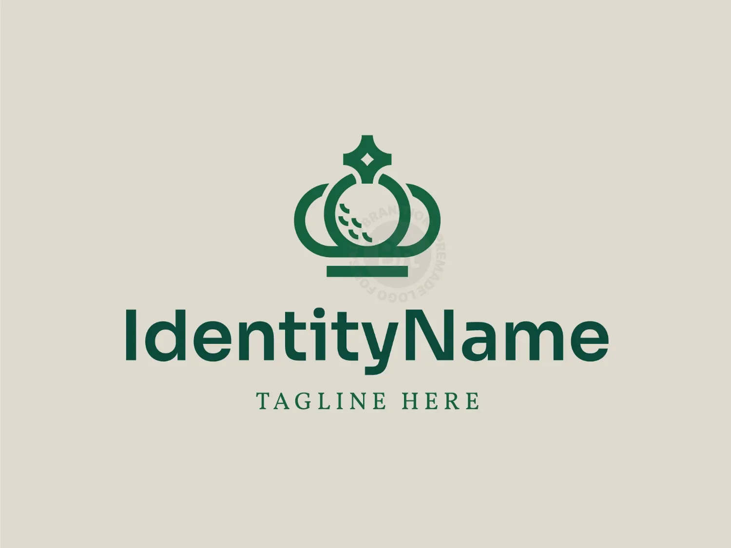 King Golf Ball Crown Logo