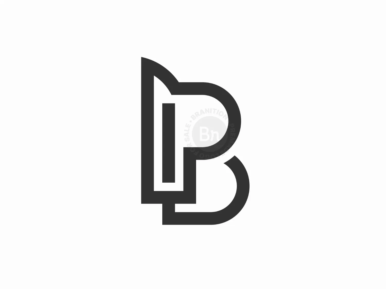 Letter B Or PB Horse Logo