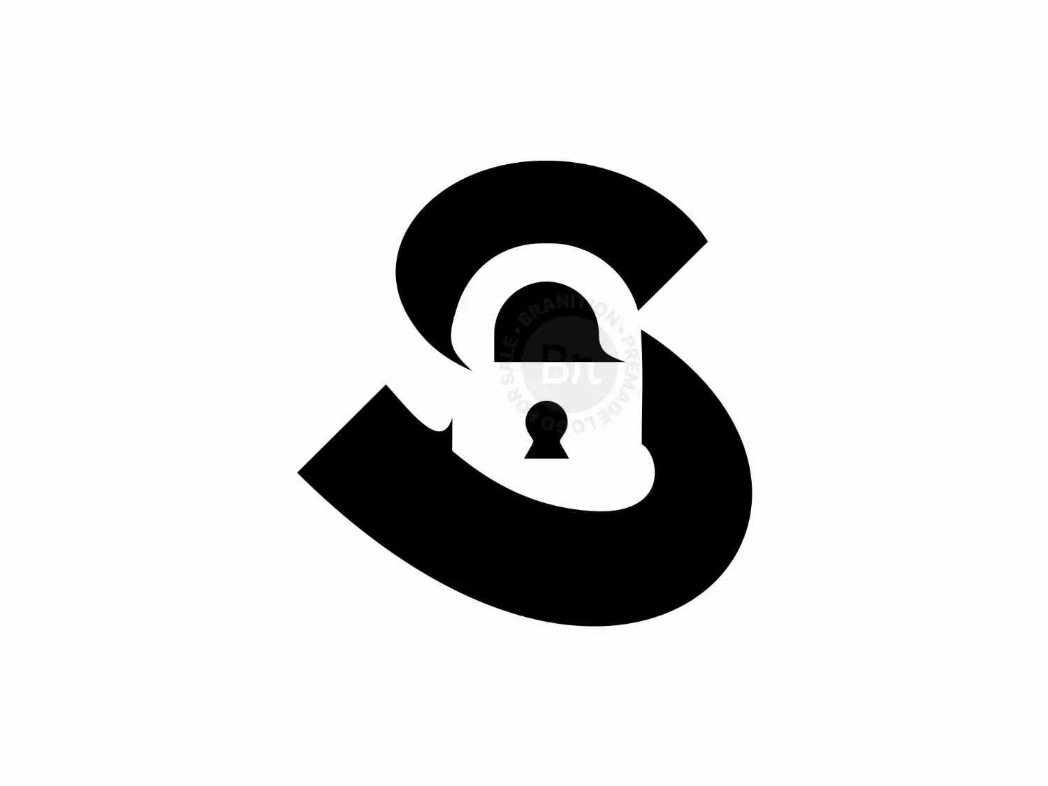 Padlock Letter S Monogram Logo
