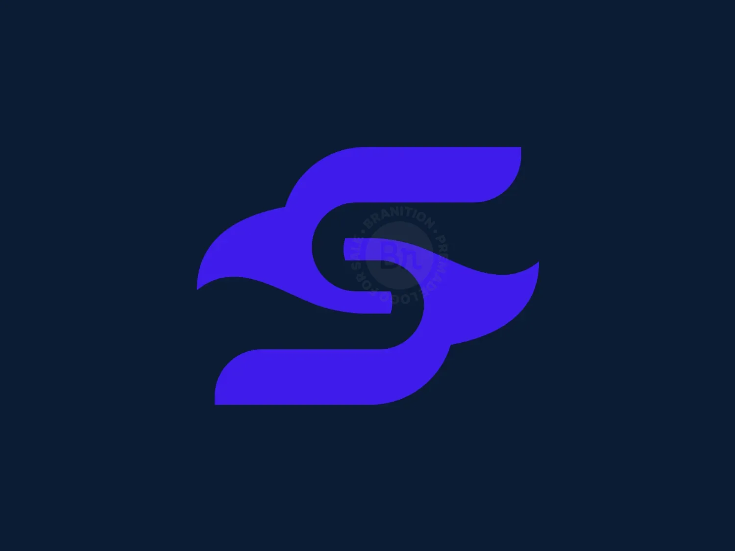 Letter S Double Bird Head Logo