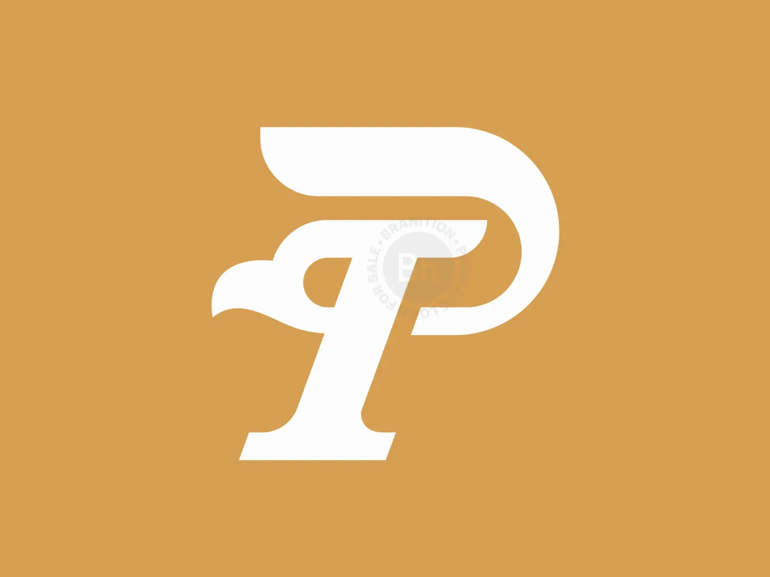 Letter P Bird Of Paradise Logo