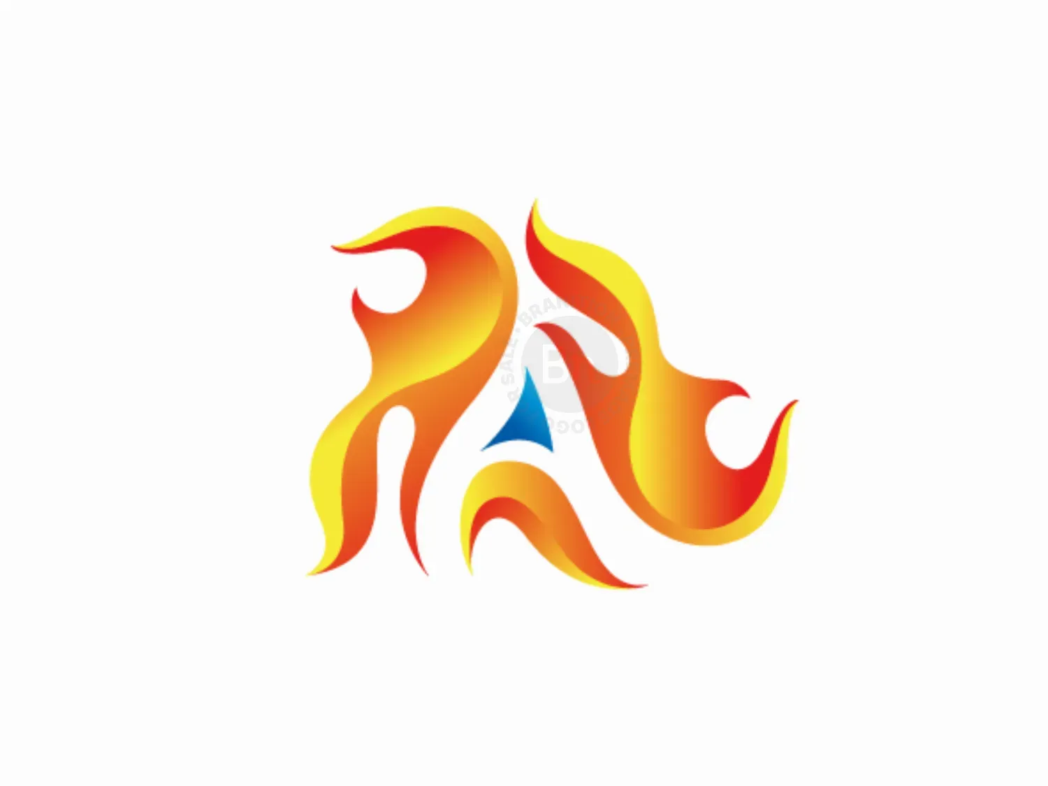 Fire Flaming Letter A Logo