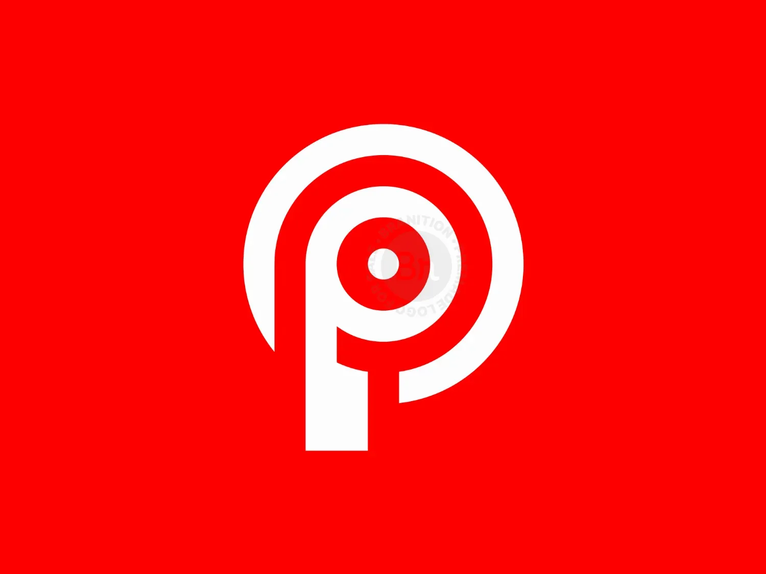Target Arrow Letter P Logo