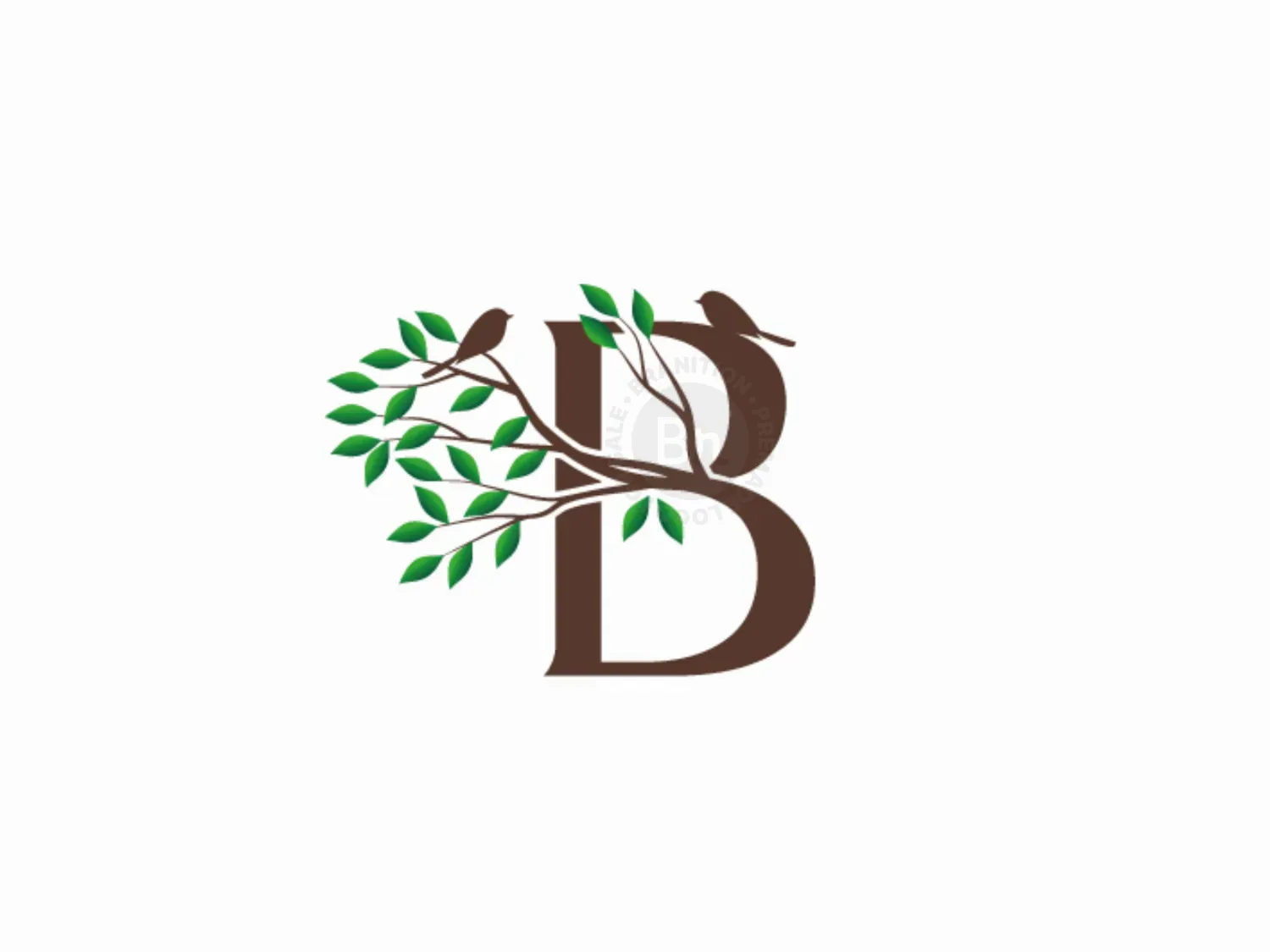 Tree Letter B Logo