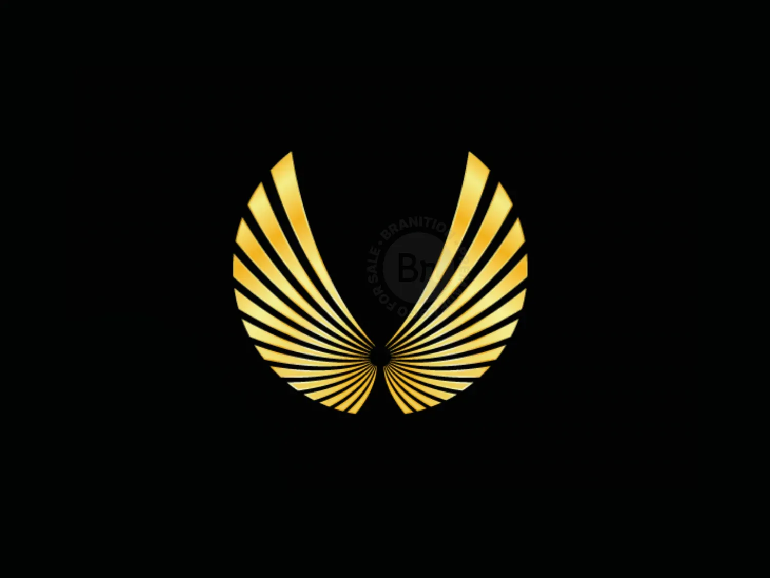 Minimalist Golden Wing Logo