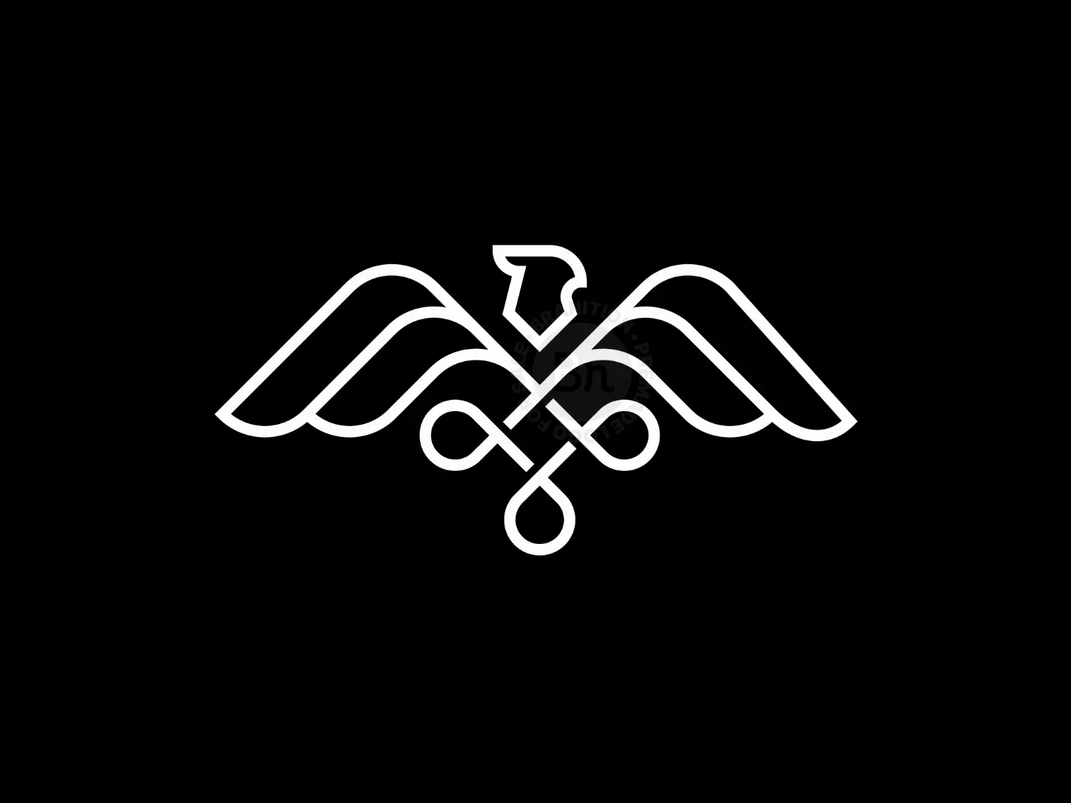 Iconic Celtic Eagle Knot Abstract Logo