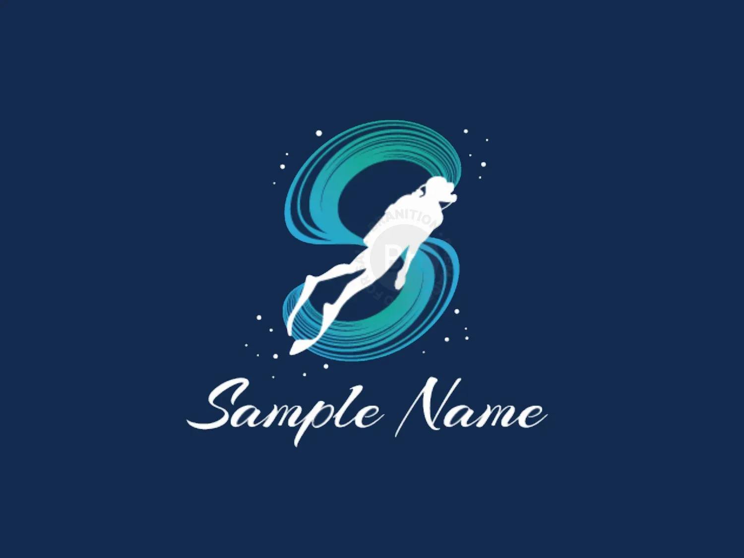 Ocean Letter S Scuba Diving Logo