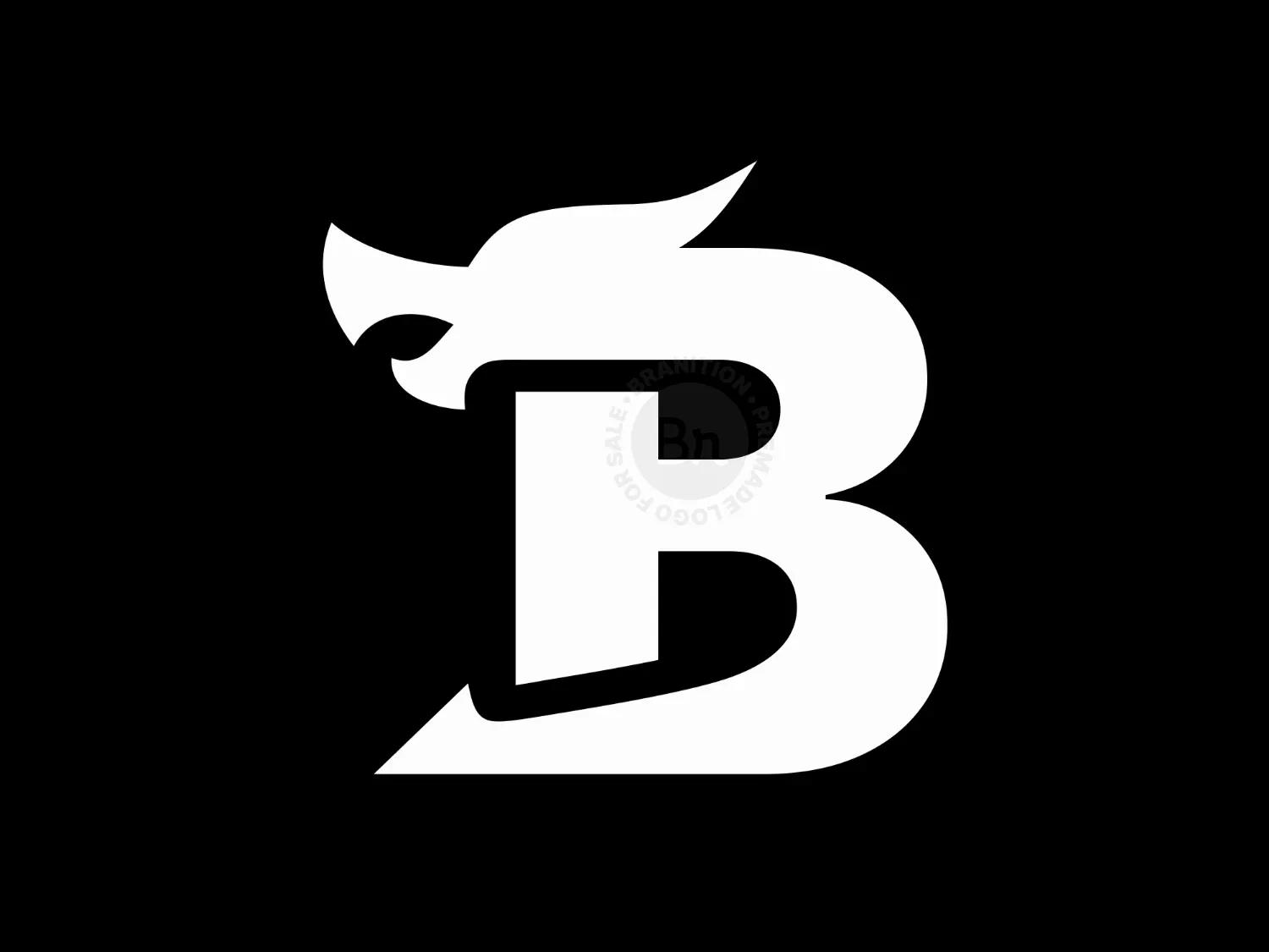 Letter B Dragon Modern Logo