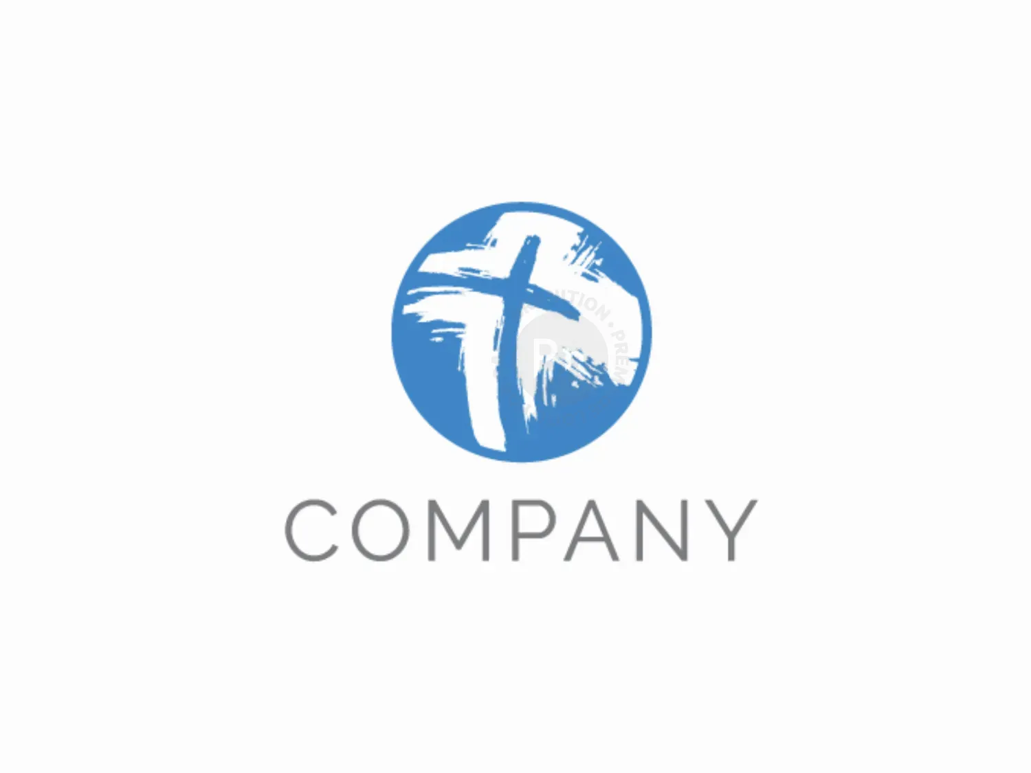 Blue Christian Cross Logo