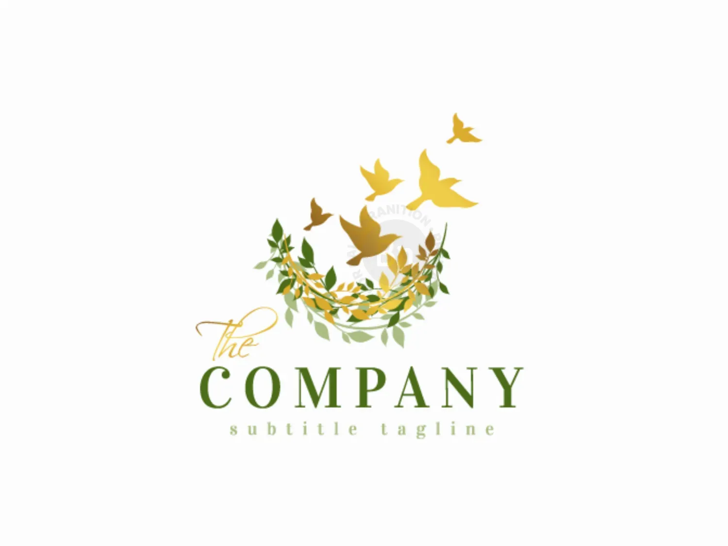 Nest Flying Birds Logo