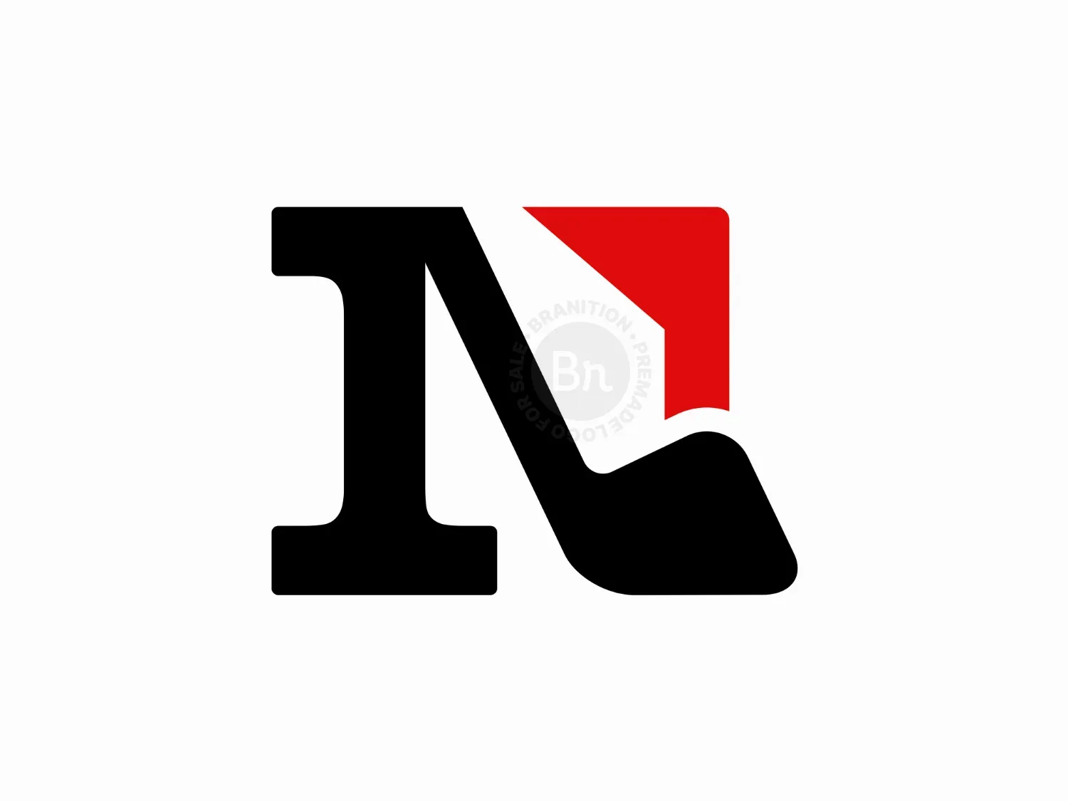 Letter N Golf And Pole Flag Logo