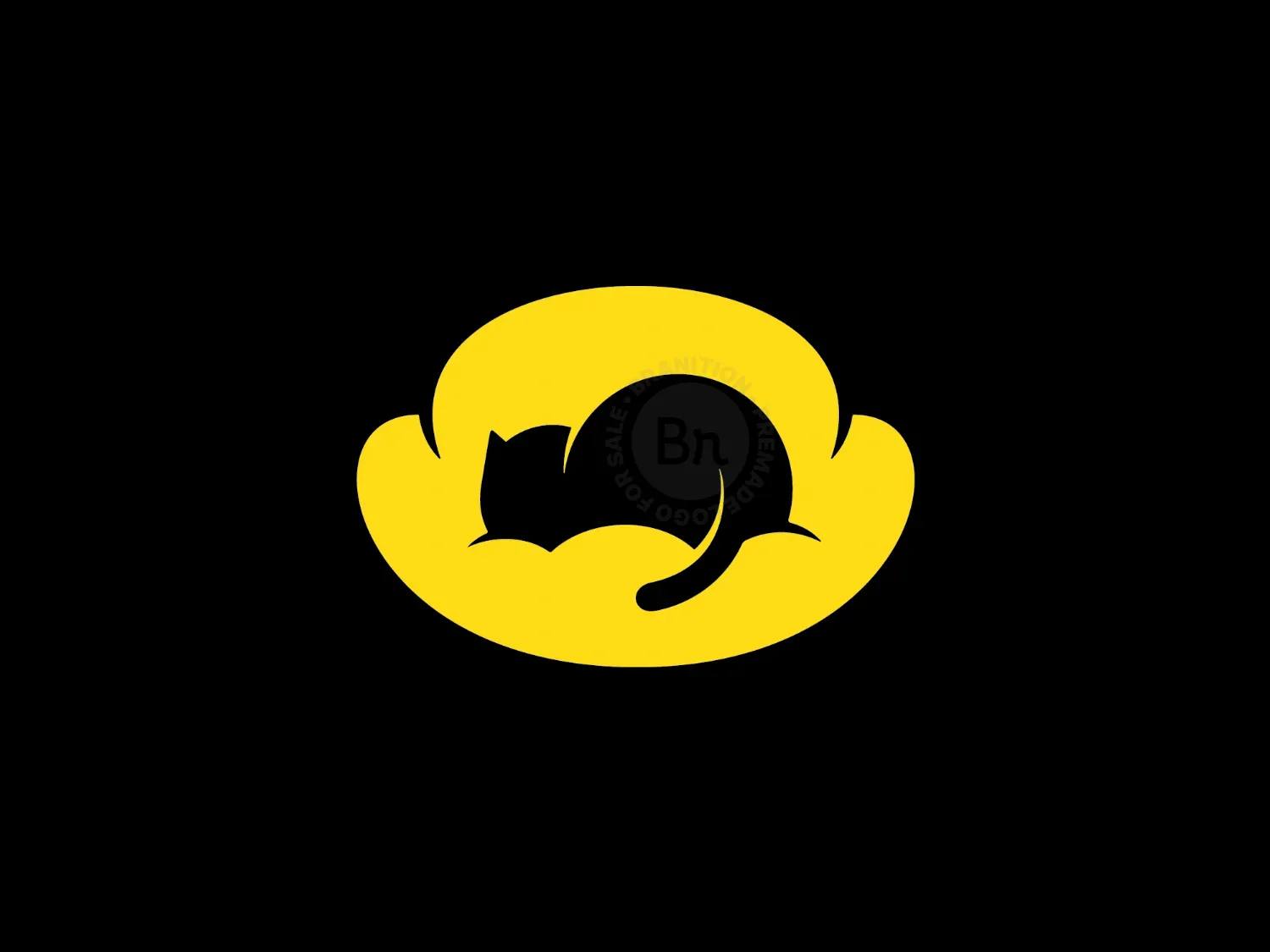 Napping Cat Or Sofa Paw Logo
