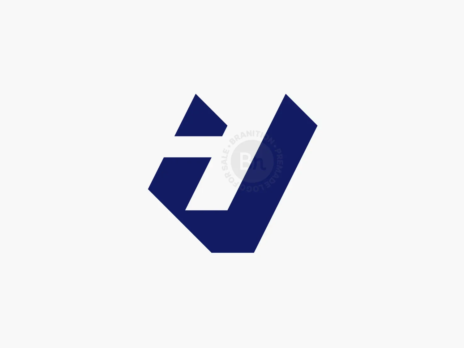 Modern Geometric Negative Space Letter H Monogram Logo