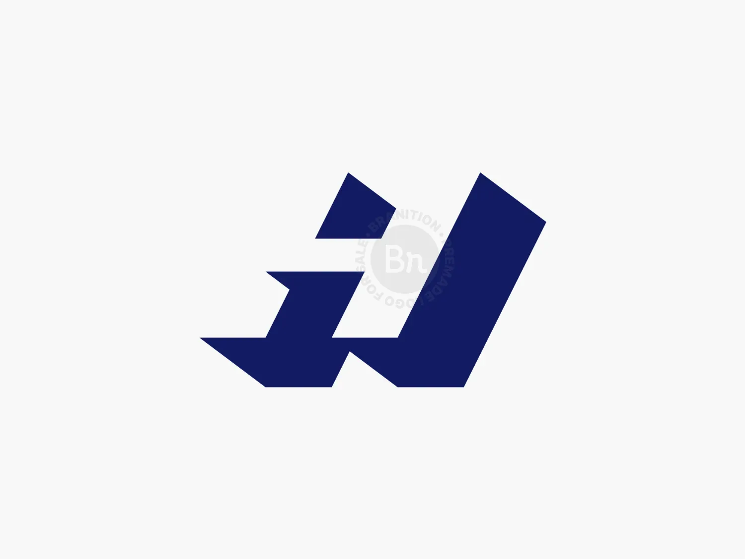 Modern Geometric Negative Space Letter H Monogram Logo