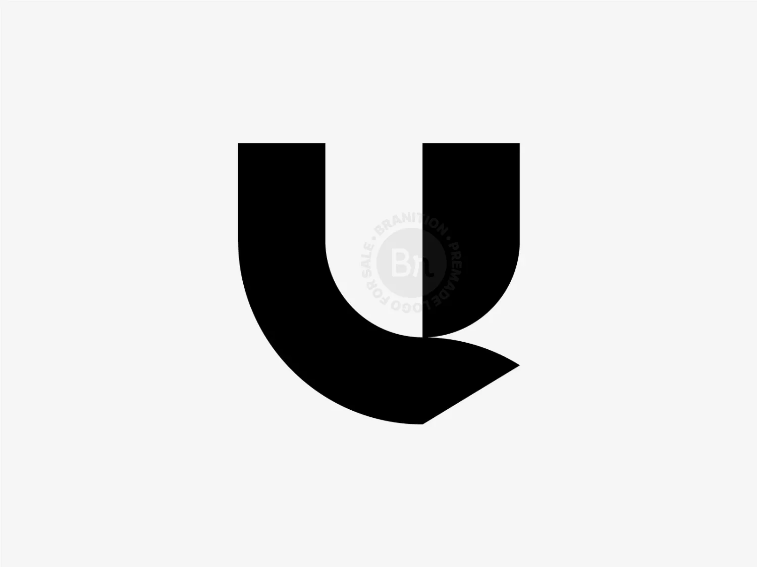 Modern Letter U Monogram // For Sale