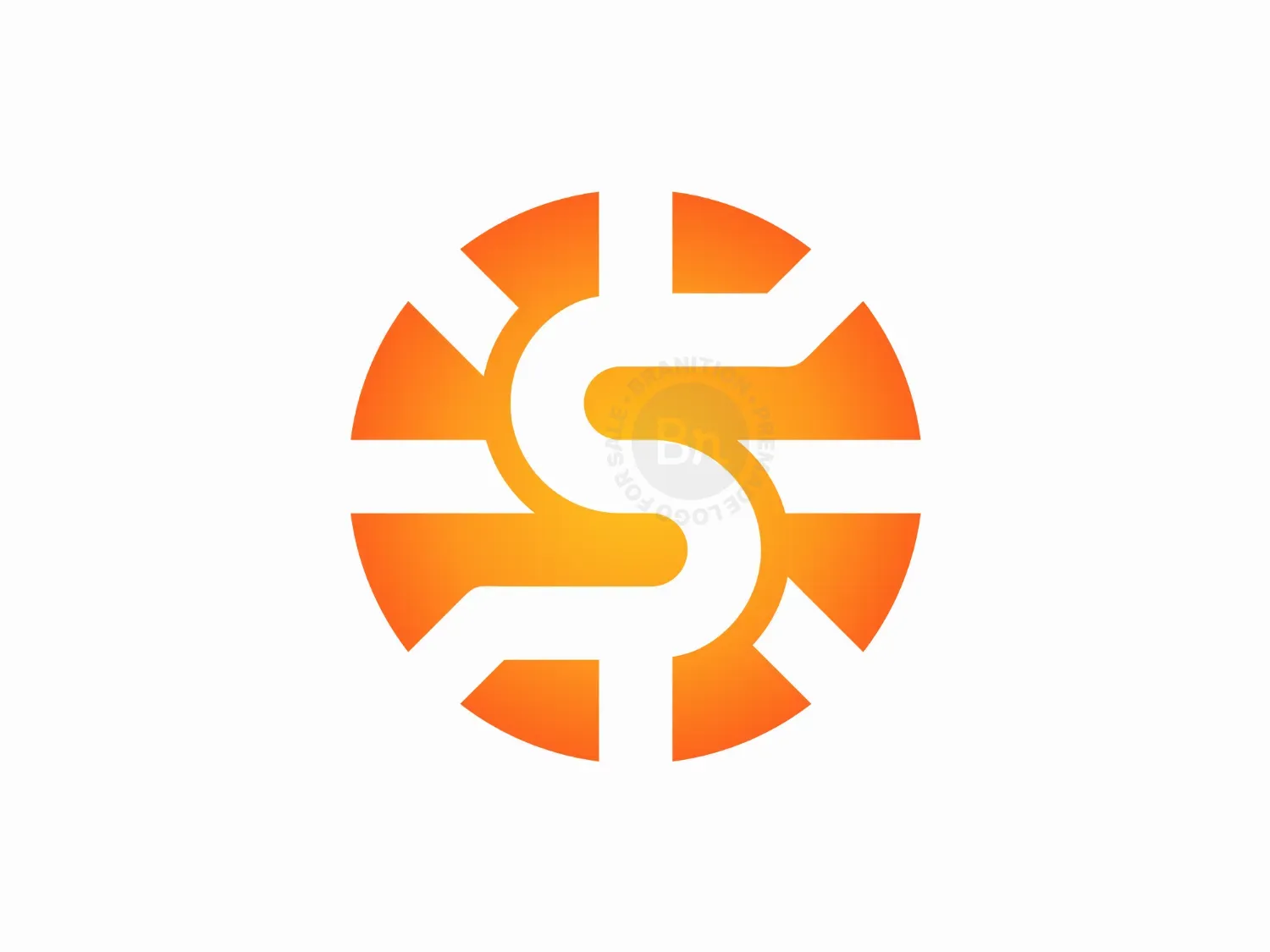 Letter S Sun Light Logo