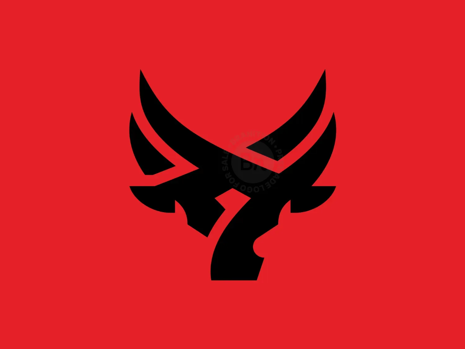Bull Head Minimalist Logo