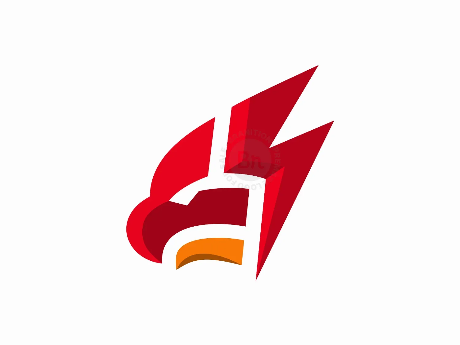 Lightning Eagle Head Simple Logo