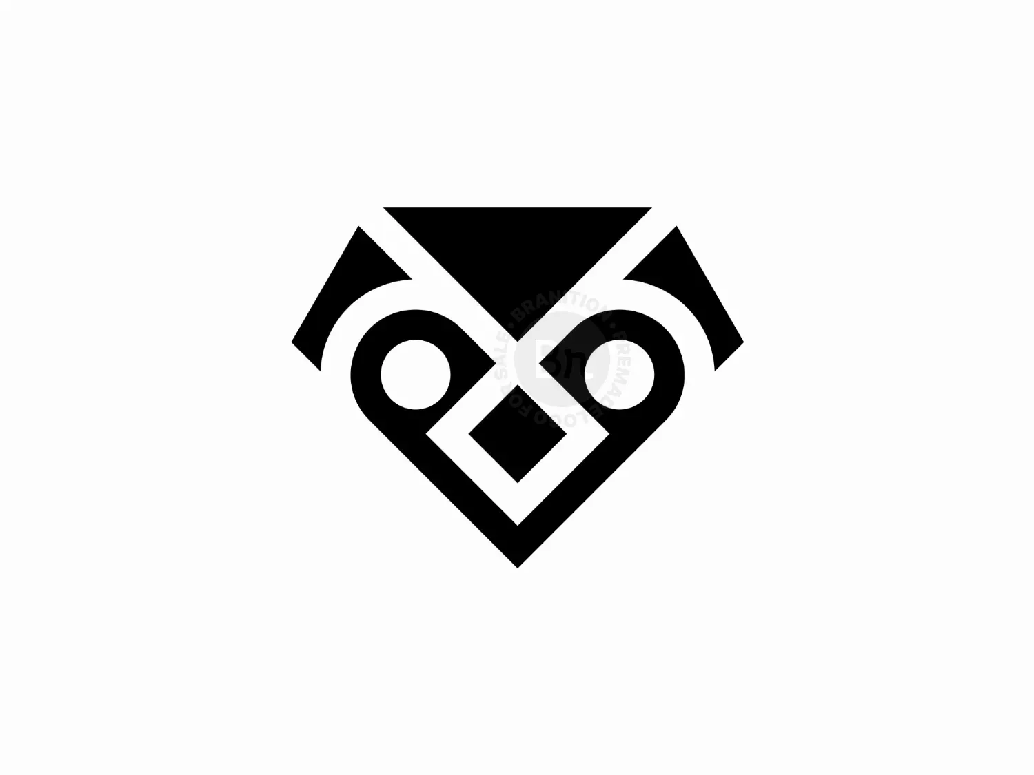 Luxury Diamond Owl Mark Logo