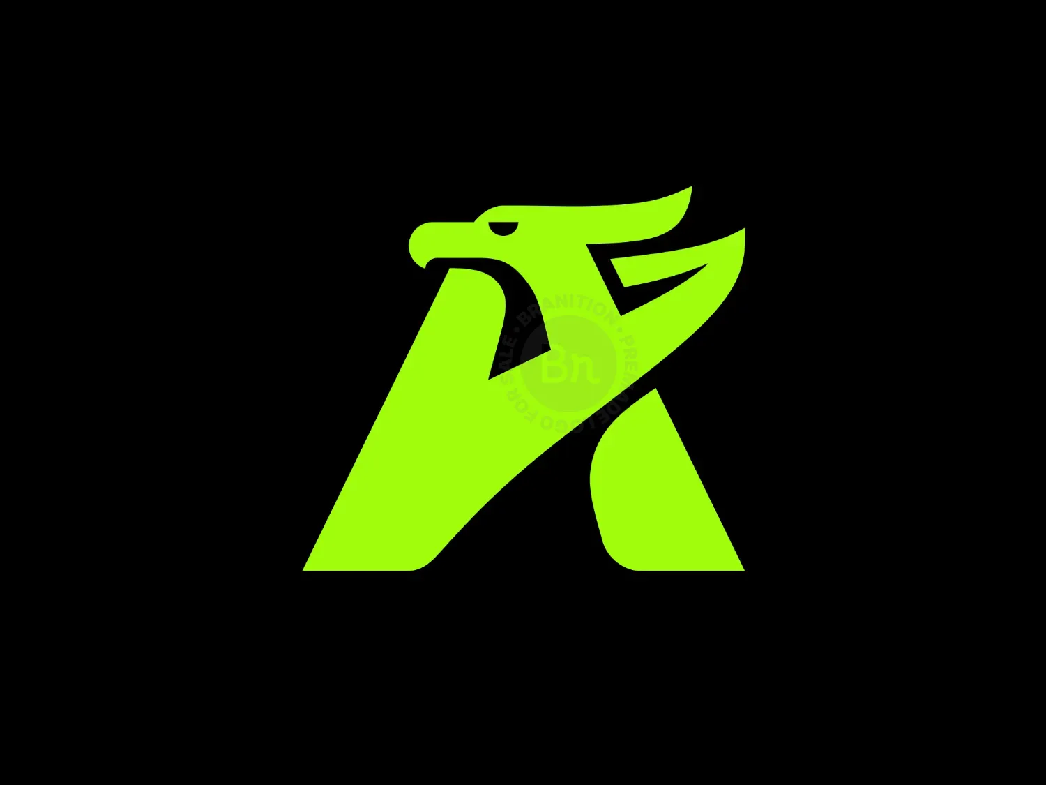 Letter A Eagle Head Logo