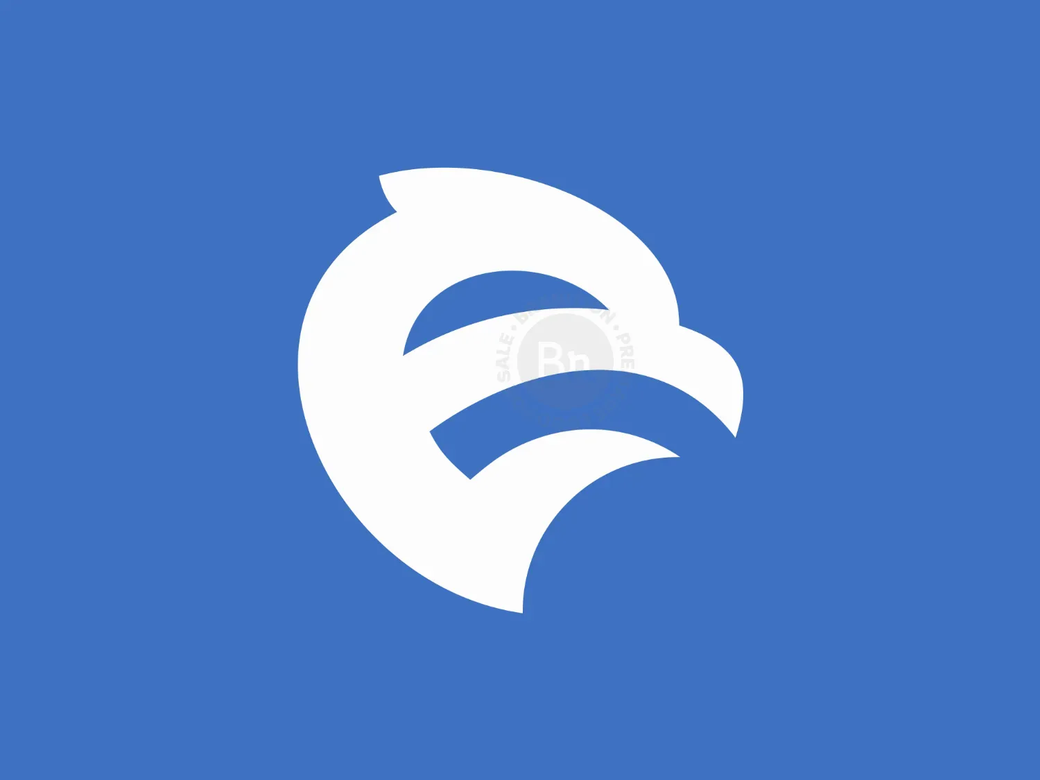 Letter E Bird Head Simple Logo