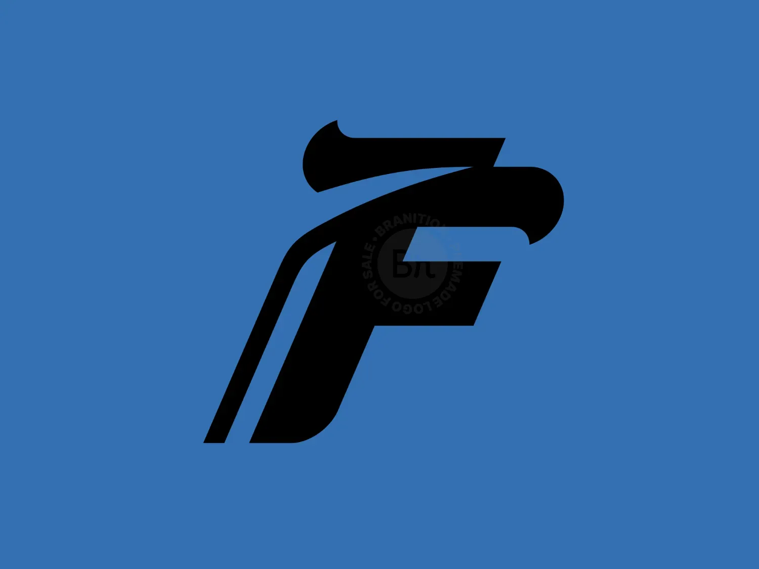 Letter F Eagle Head Logo