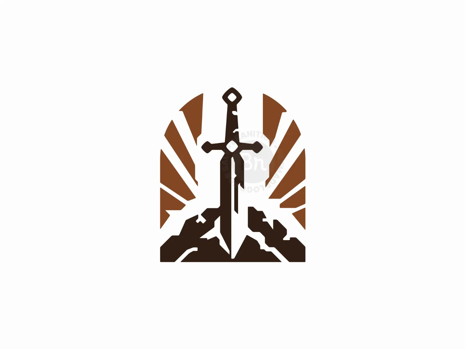 Heroism Legendary Sword & Mountain Logo