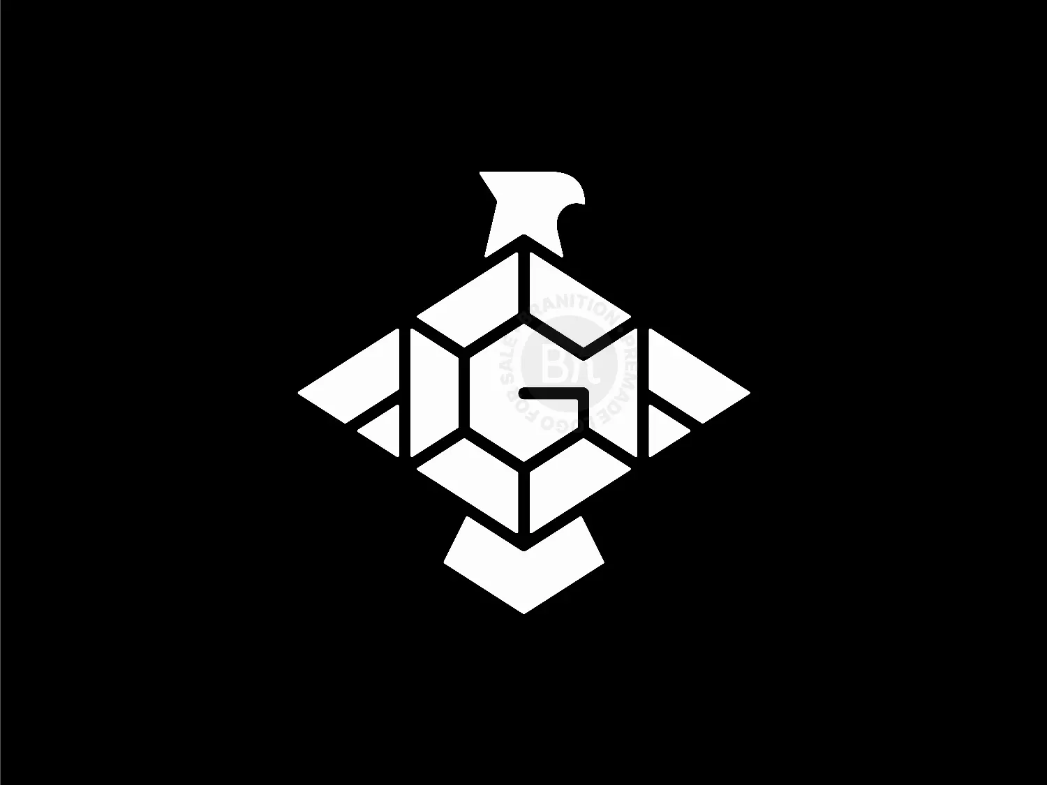 Letter G Eagle Bird Shield Geometric Monogram Logo