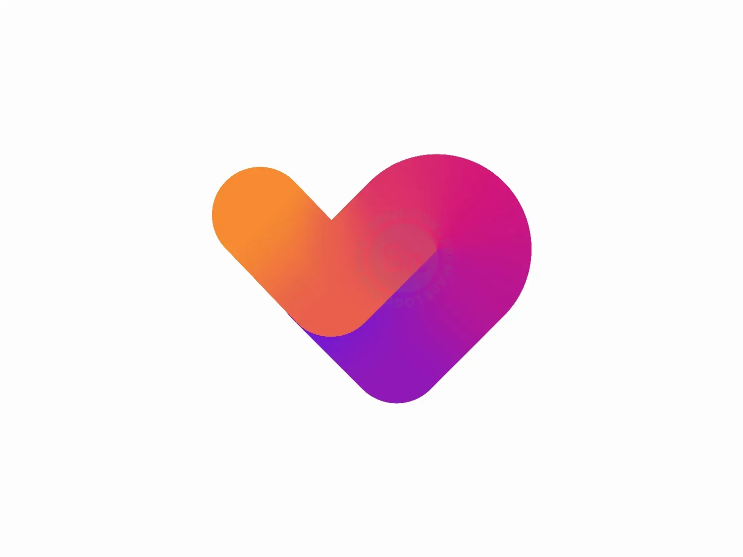Colorful B Letter Love Logo Design
