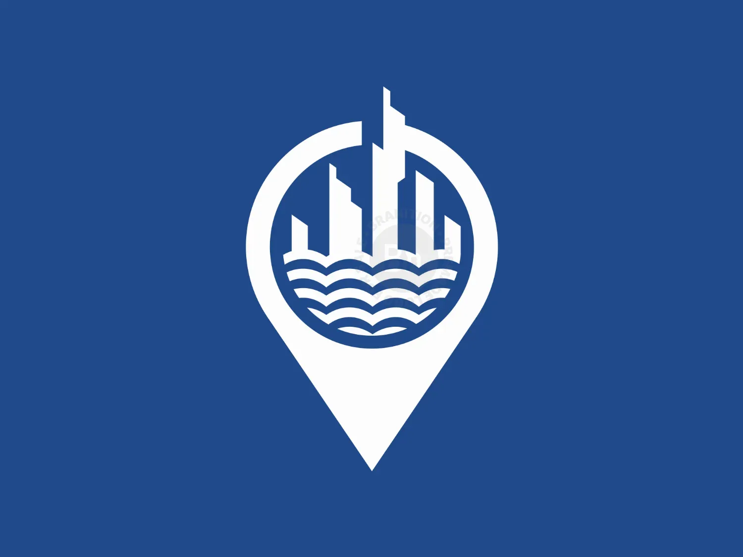 City Or Building GPS Location Logo
