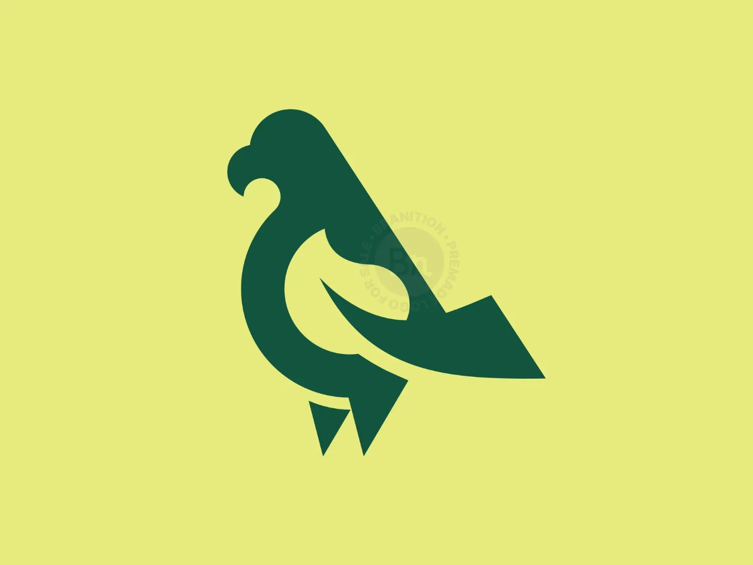 Bird Combined With Leaf Logo