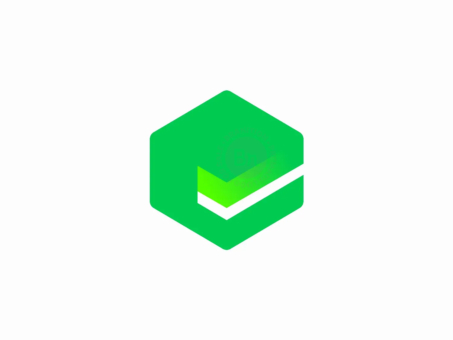 Modern Checkmark Logo In Hexagon