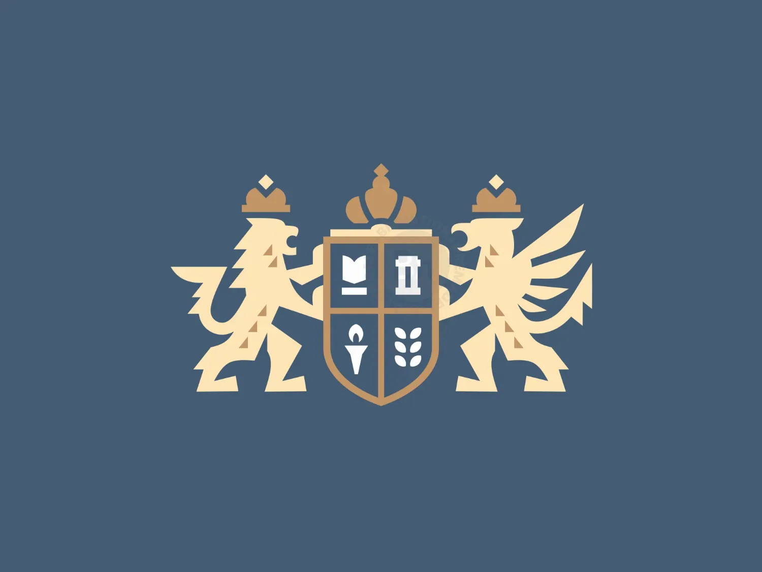 Coat Of Arm Lion And Griffin Logo