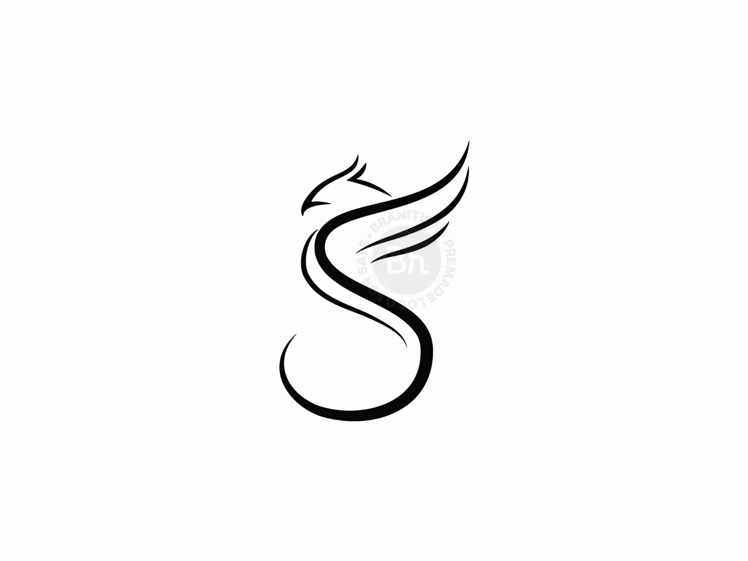 Minimalist Letter S Phoenix Logo