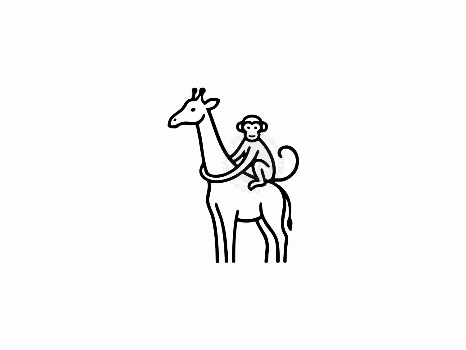 Giraffe & Monkey Logo
