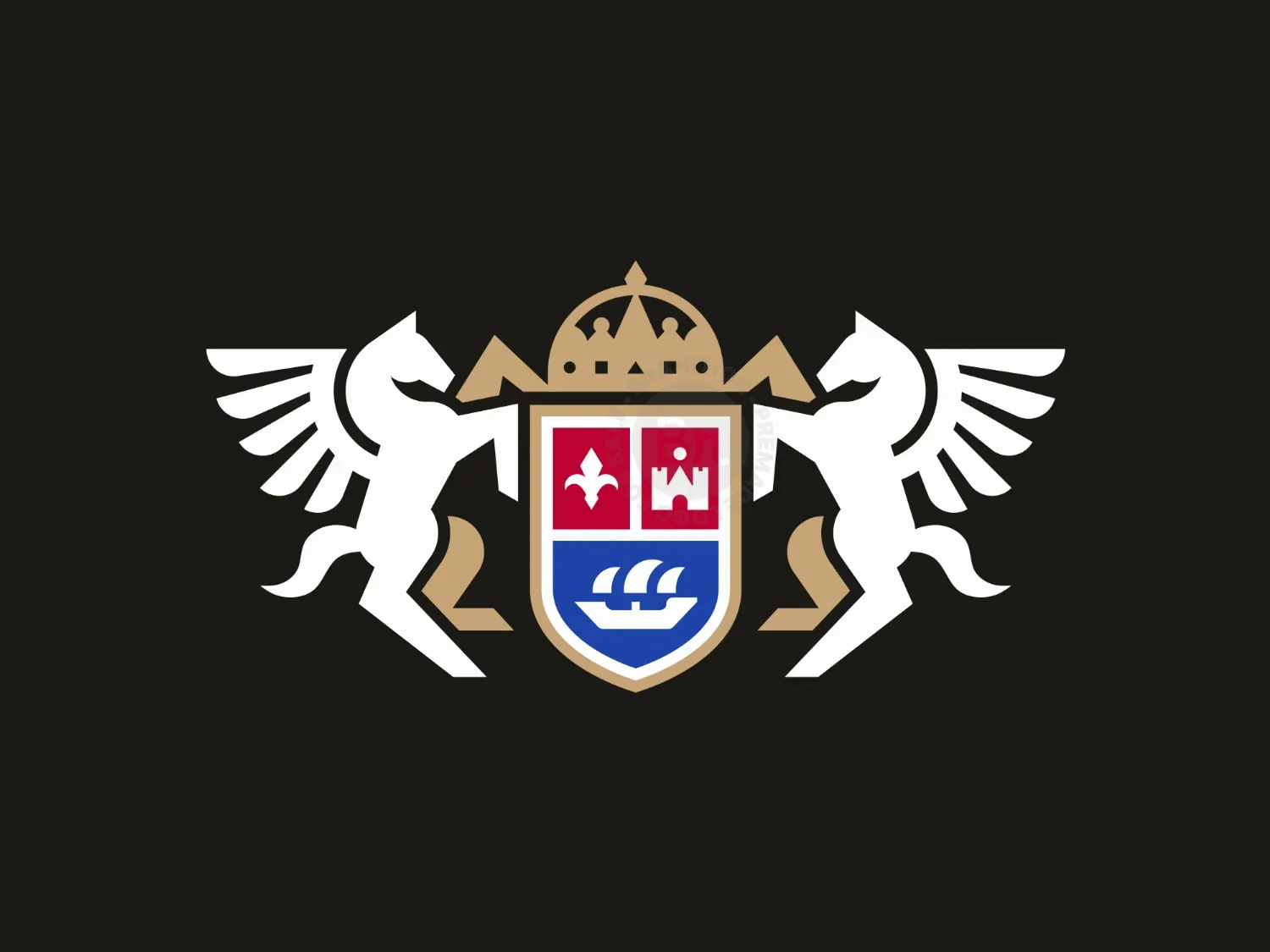 Heraldic Horses Coat Of Arm Logo