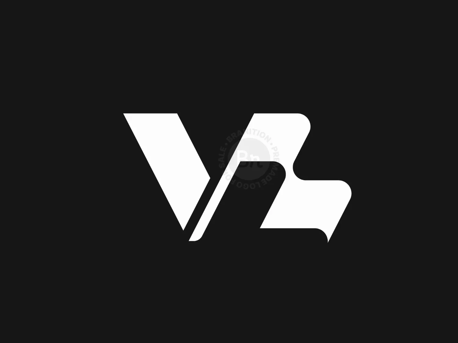 Letter V Victory Flag Logo