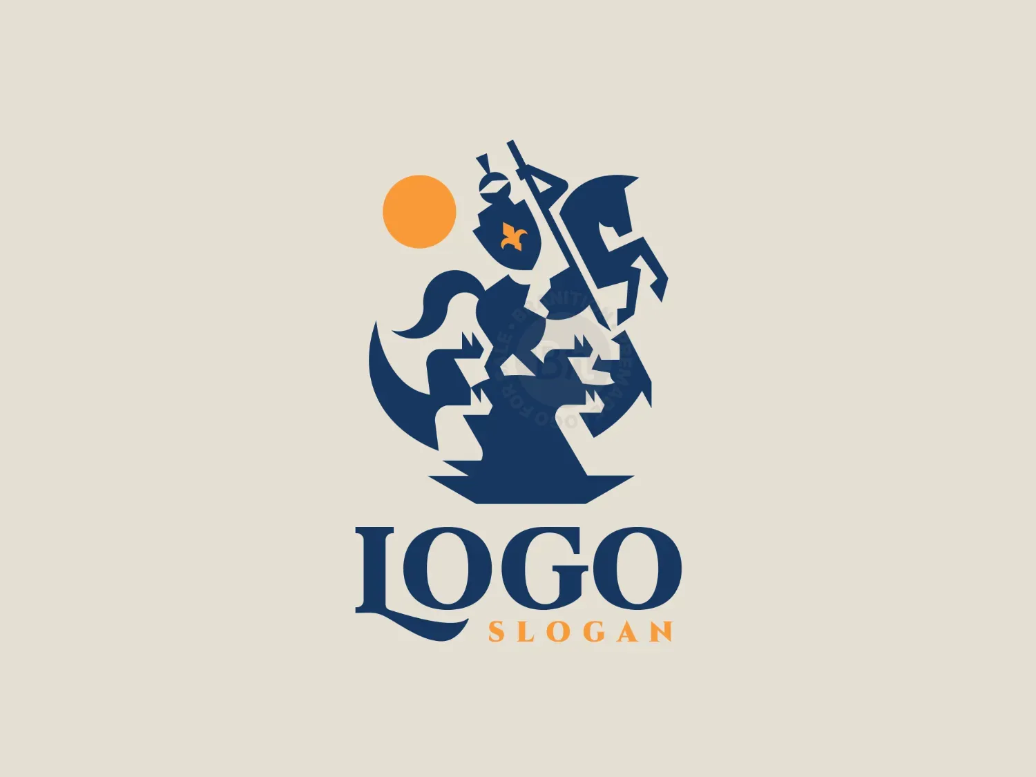 The Horses Knight Vs Dragon Logo