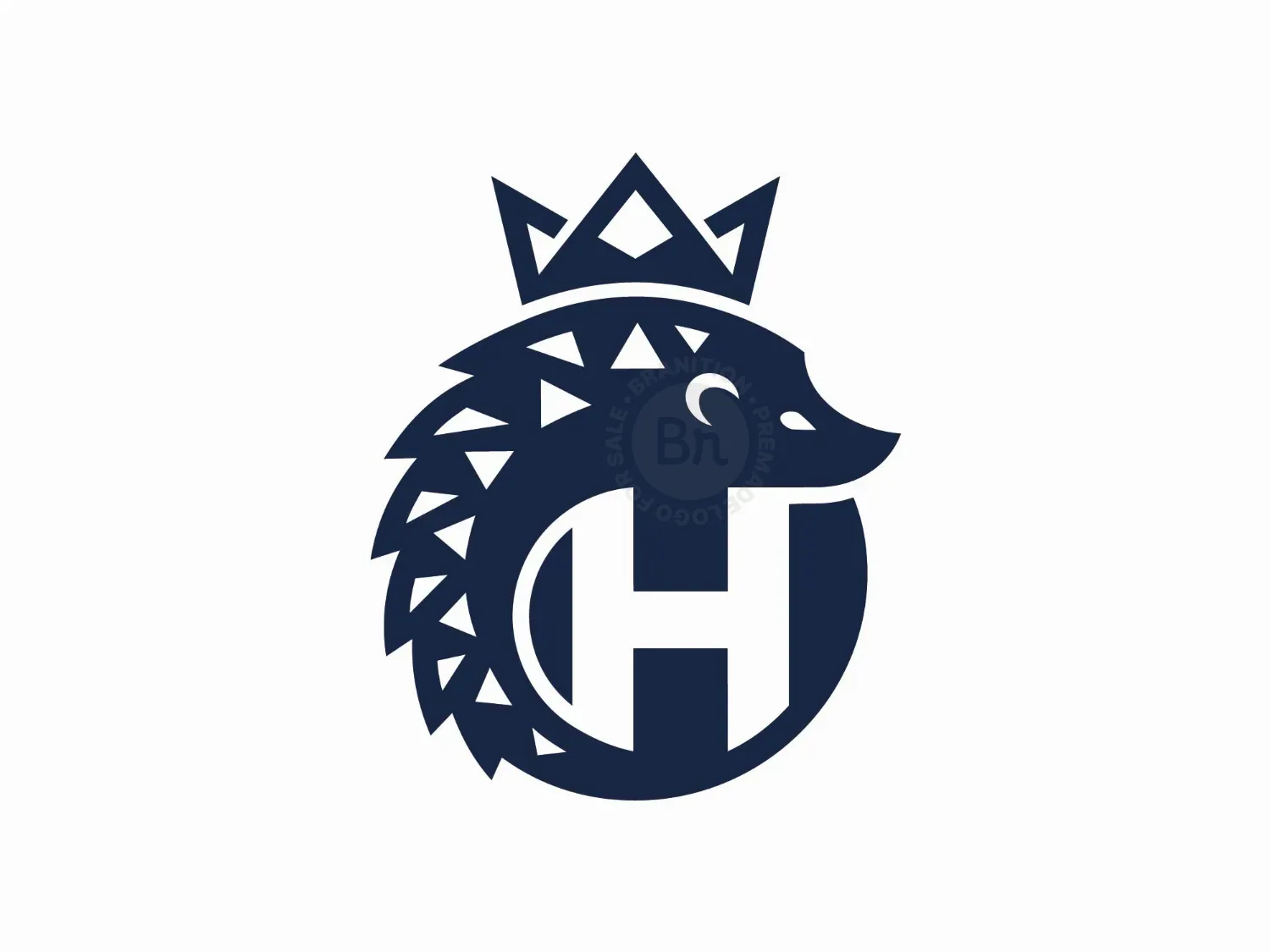 Royal Hedgehog Letter H Monogram