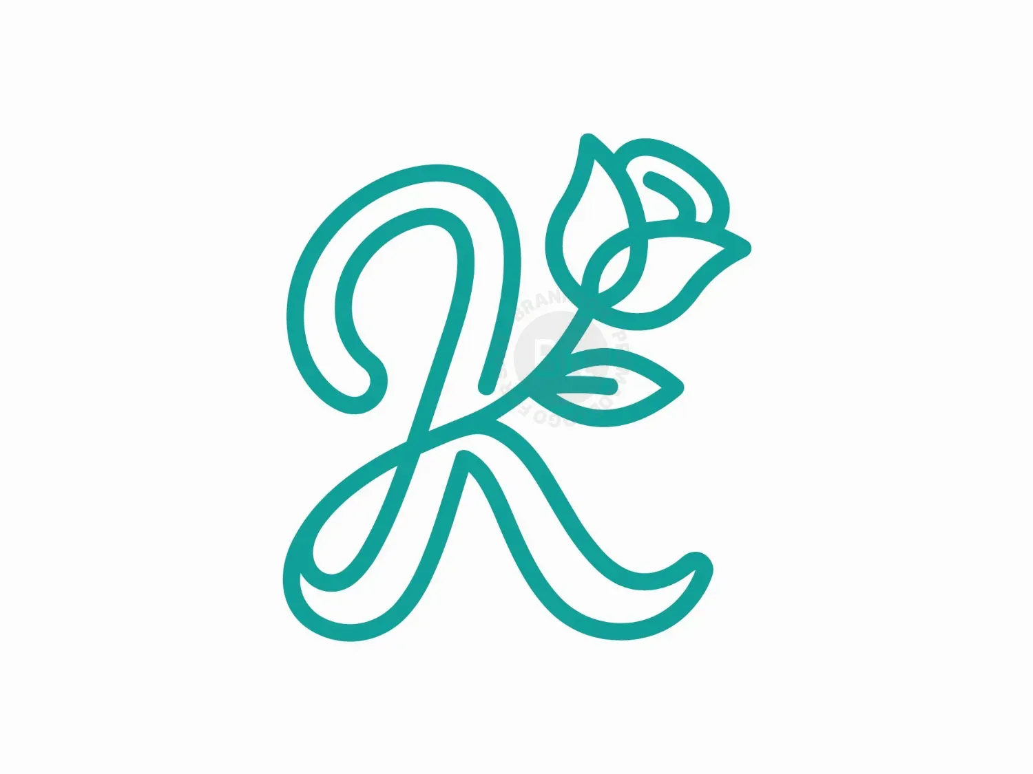 floral letter logo logo 1