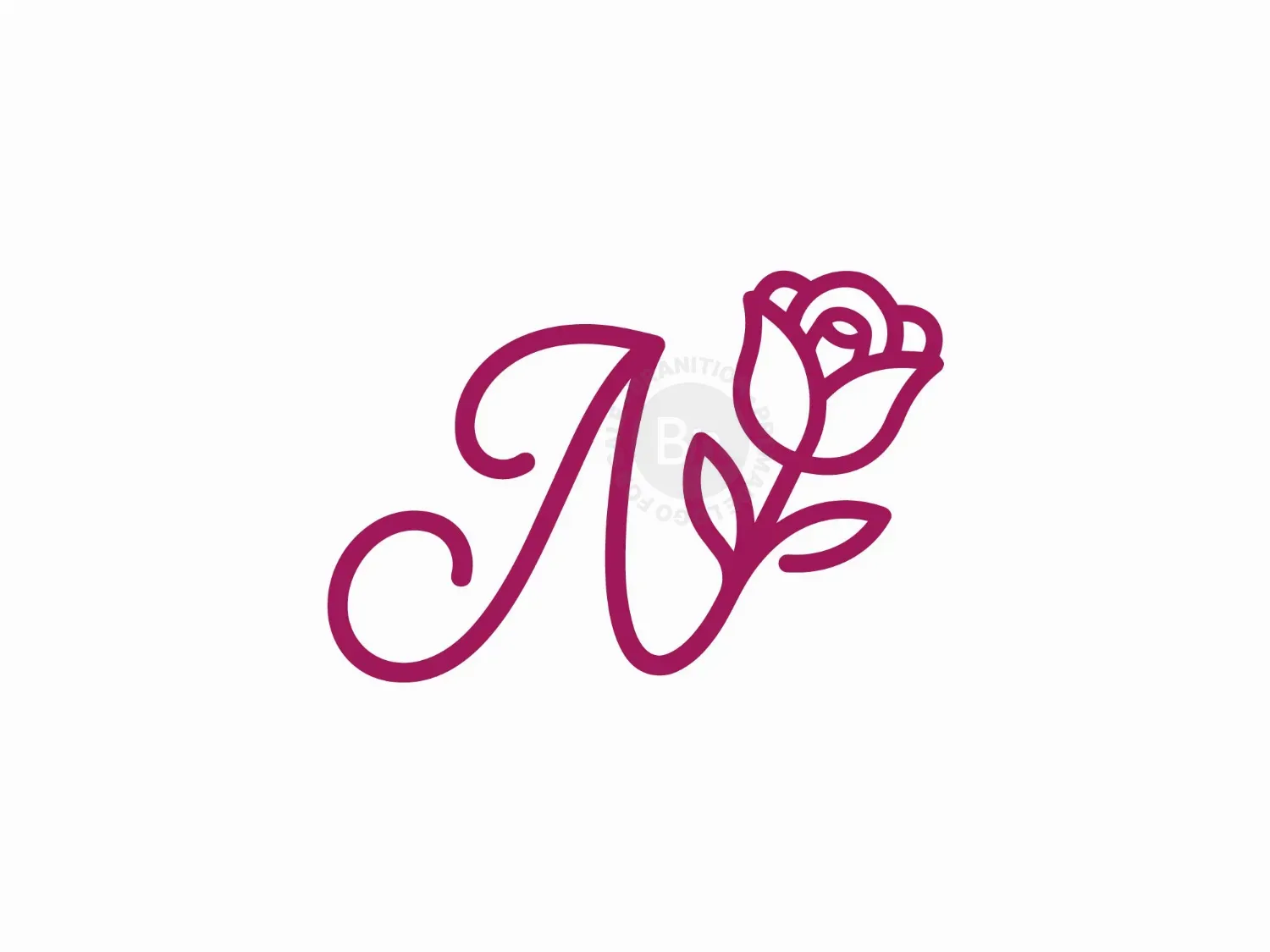 floral letter logo logo 0