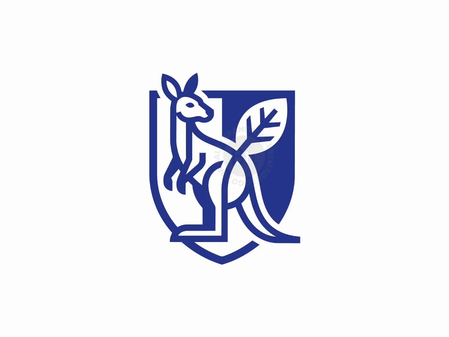 Kangaroo Leaf Shield Monogram Logo