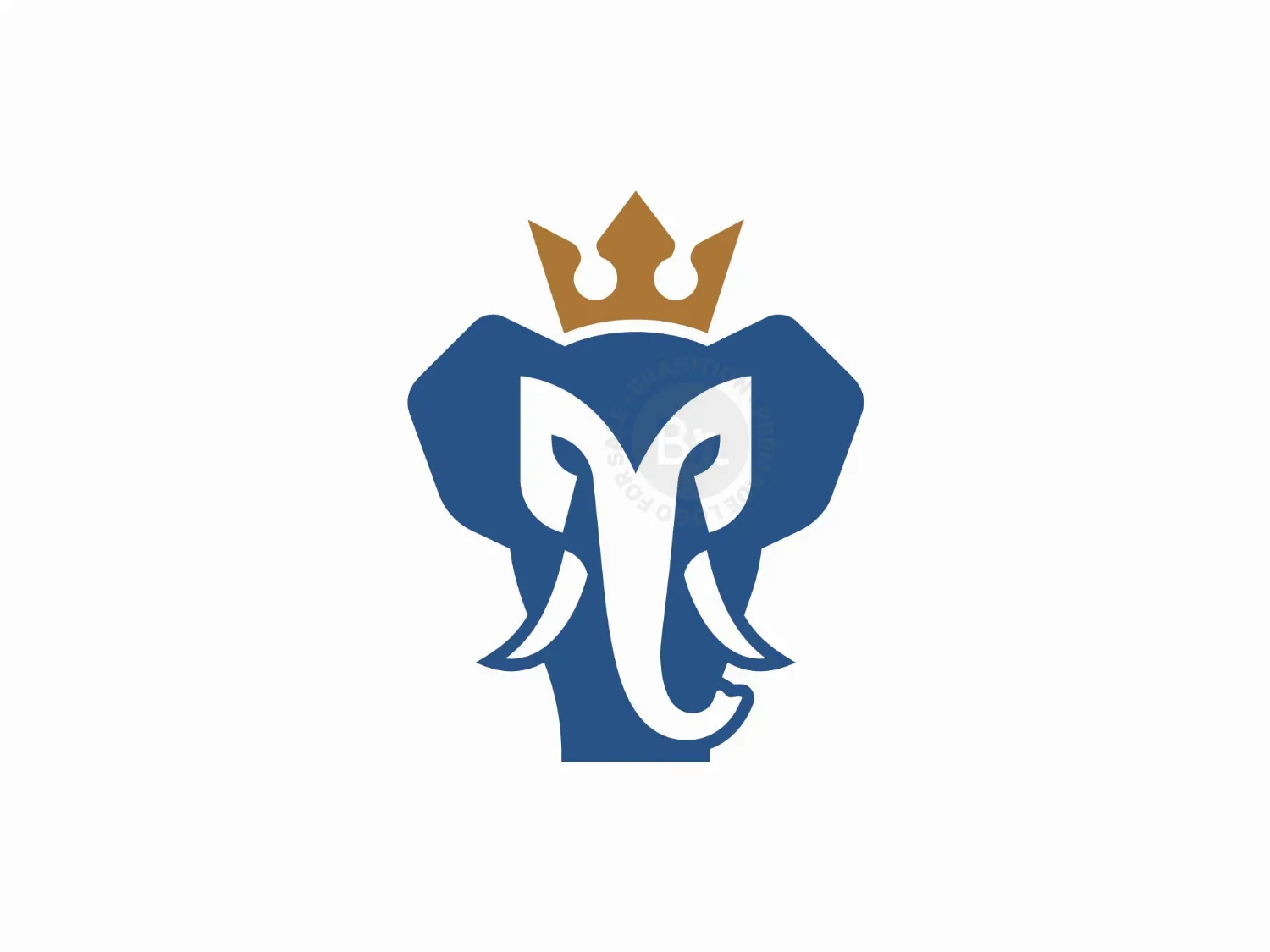 Royal Elephant Letter M Logo