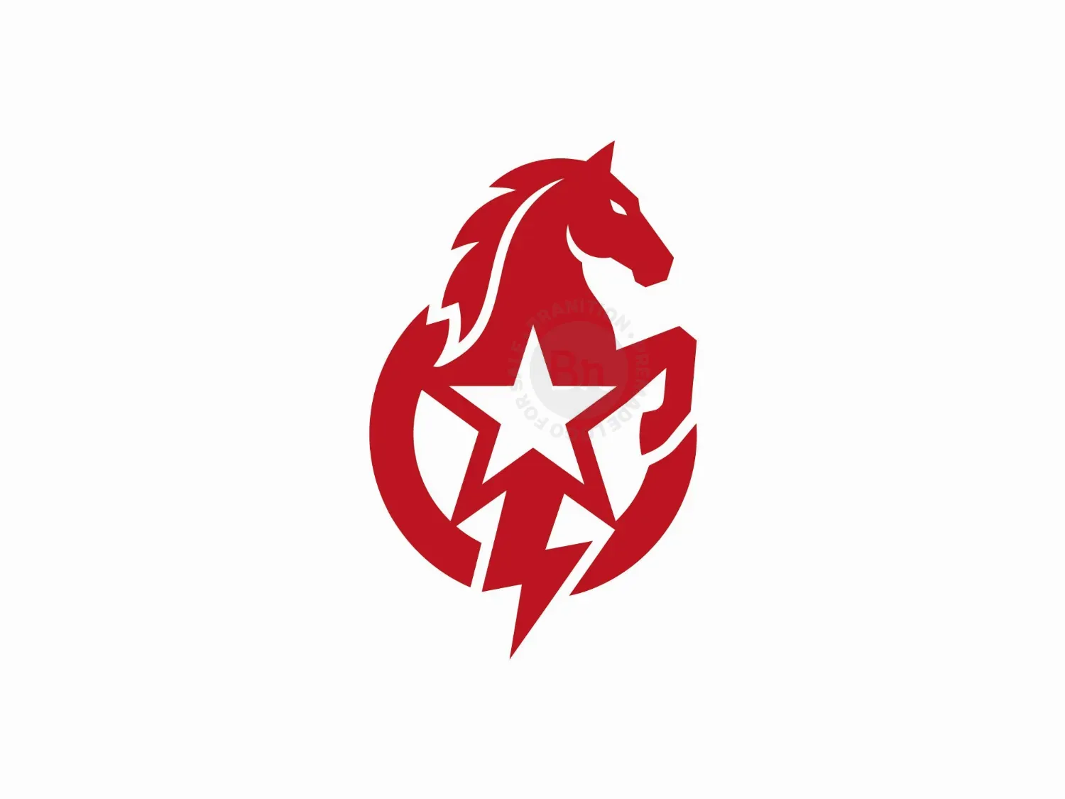 Horse Power Star Lightning Logo